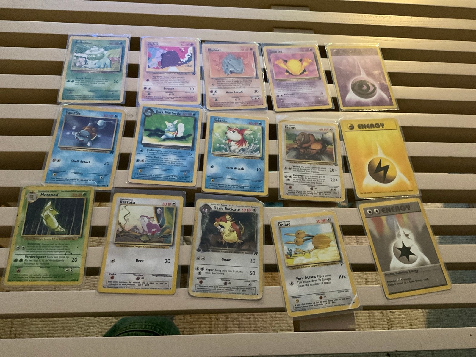 Pokémon Base Set Lot met Zeldzame Kaarten, Ophalen of Verzenden, Gebruikt, Meerdere kaarten