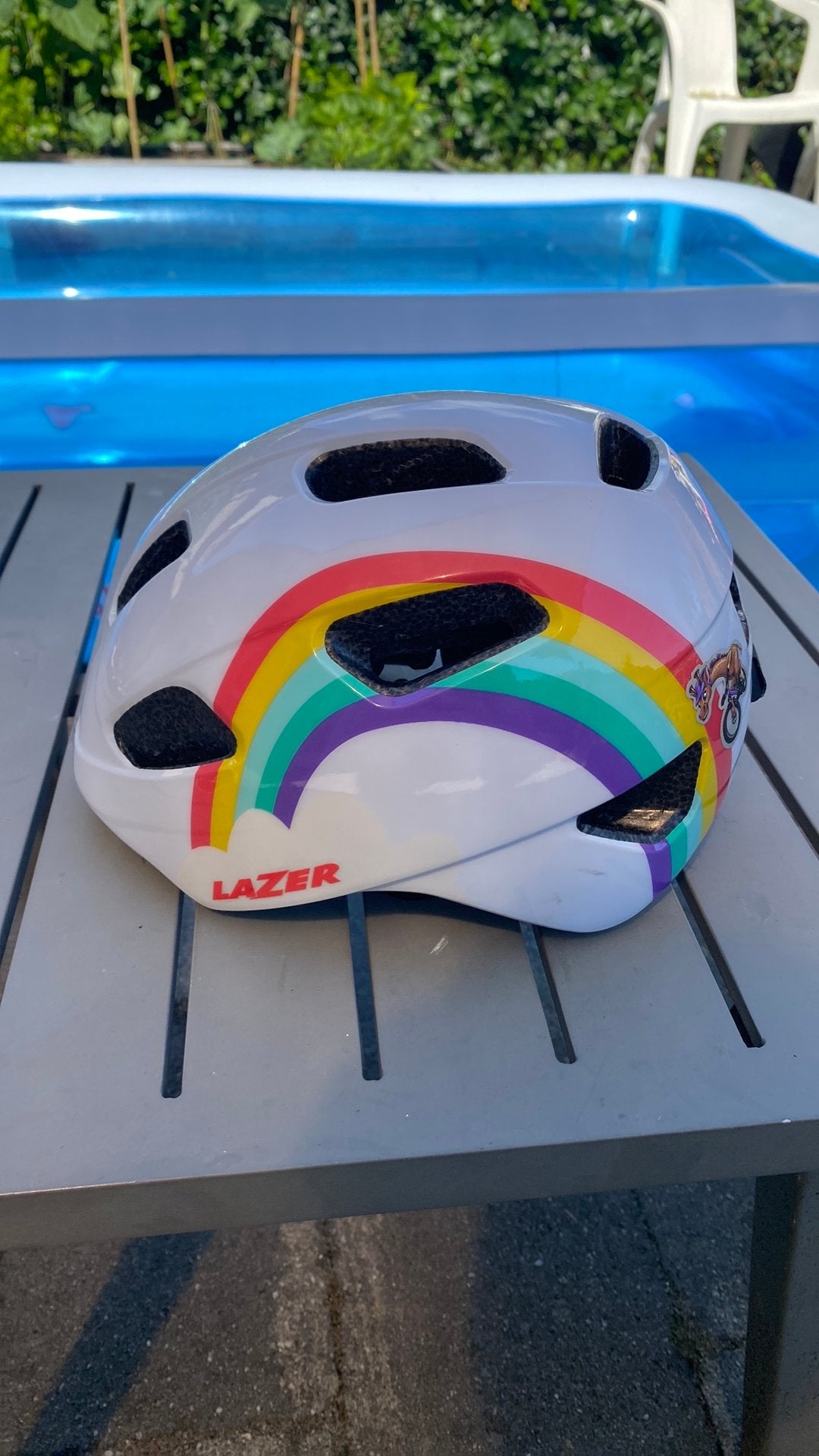 Lazer rainbow kinder fietshelm maat XXS, Fietsen en Brommers, Ophalen, Zo goed als nieuw