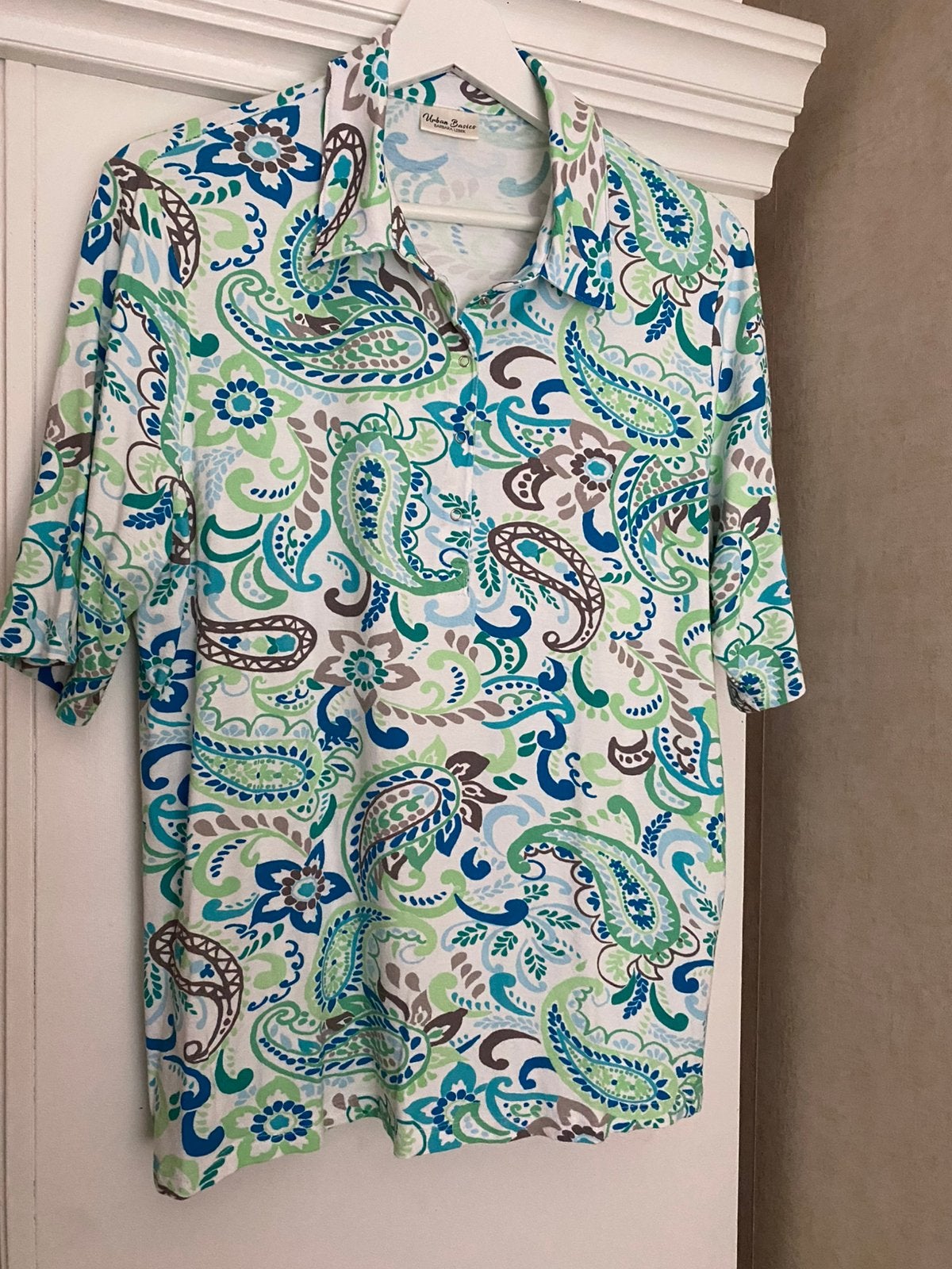 Barbara Lebek T-Shirt, Blauw, Maat 42/44 (L), Ophalen of Verzenden, Zo goed als nieuw