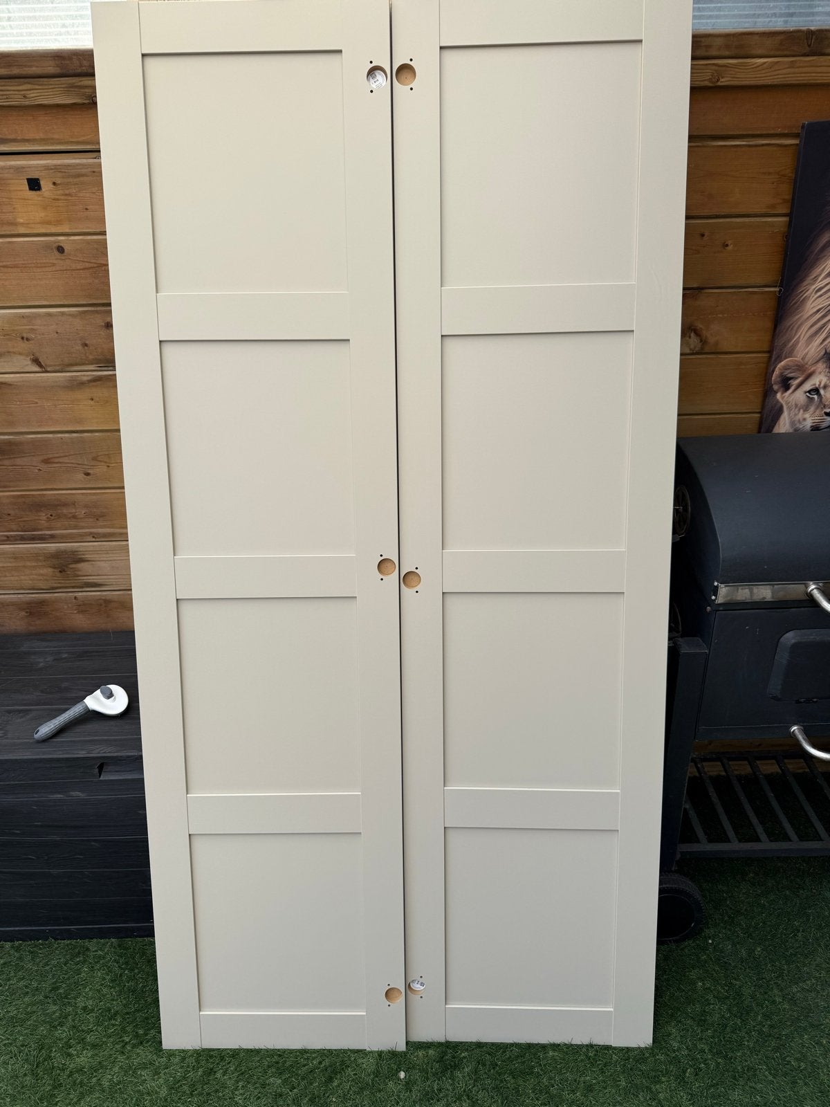 IKEA PAX kastdeuren (2 stuks) - grijs/beige, Ophalen, Nieuw, 50 tot 100 cm, Minder dan 25 cm