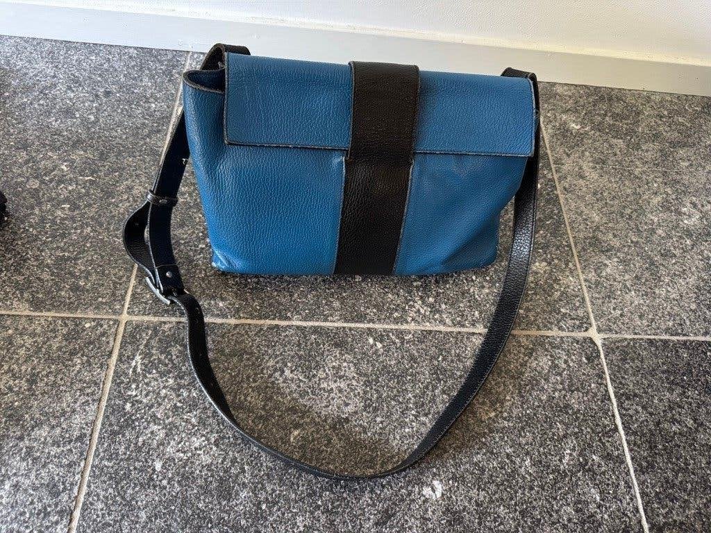 Hester ven Eeghen handtas, Sieraden, Tassen en Uiterlijk, Tassen | Damestassen, Ophalen of Verzenden, Gebruikt, Blauw, Handtas