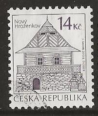 Tsjechie 24, houten huis, Verzenden, Overige landen, Gestempeld