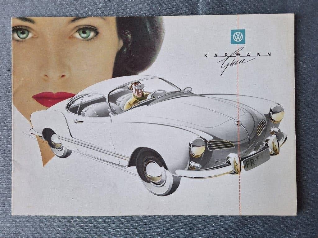 Brochure VW Karmann Ghia - ca. 1959 Duits, Verzenden, Gelezen, Volkswagen