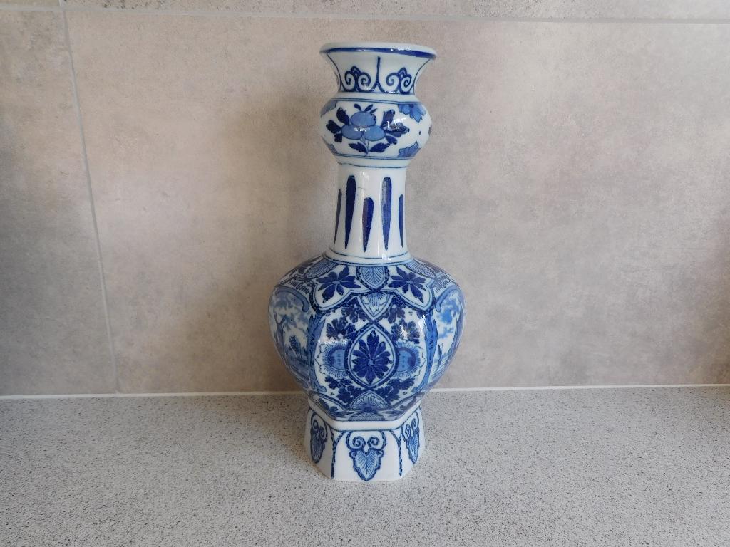 Knobbelvaas 27,5 cm. N Delfts Blauw dec 513 Mosa, Antiek en Kunst, Ophalen of Verzenden