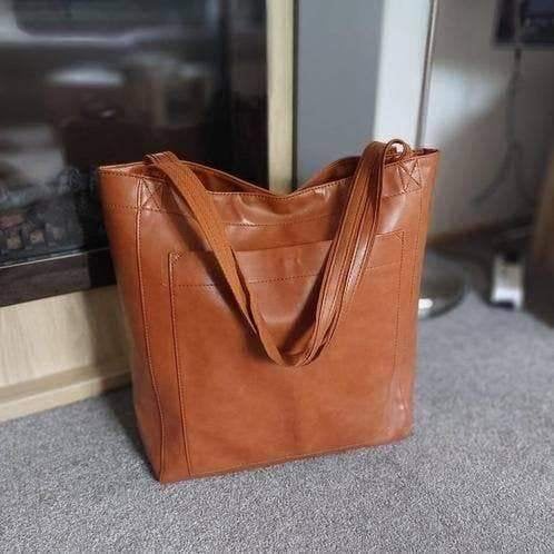 Grote bruine tas, 46x40cm, nieuwe, niet leer, Ophalen of Verzenden, Nieuw, Bruin, Handtas