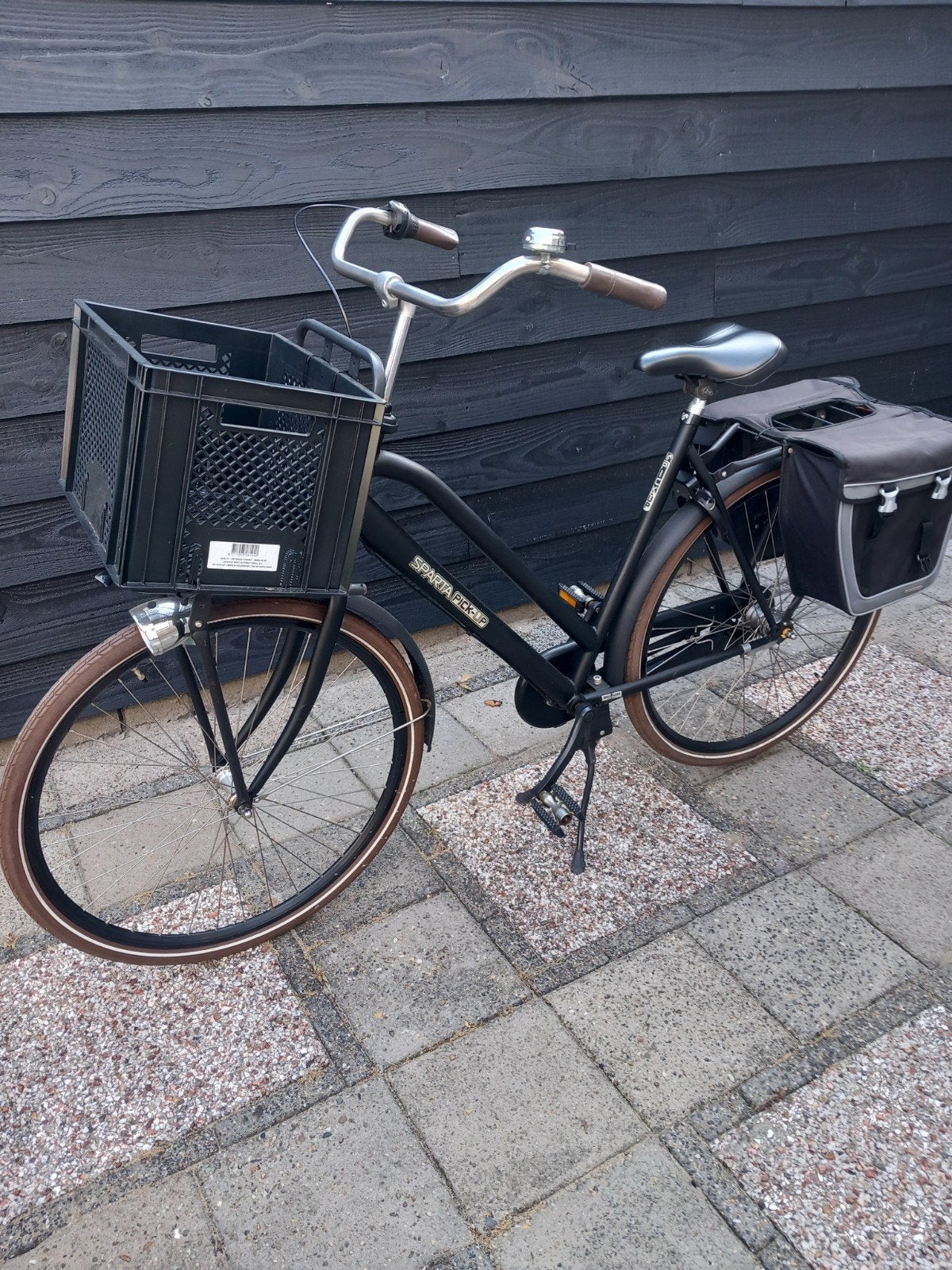 Sparta Pick-up fiets met mand en fietstassen, Ophalen, Terugtraprem, Sparta, Versnellingen