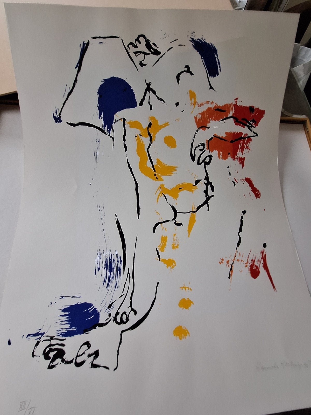 Hanneke Horlings - Abstracte zeefdruk, stijl Heyboer (4/20), Ophalen of Verzenden