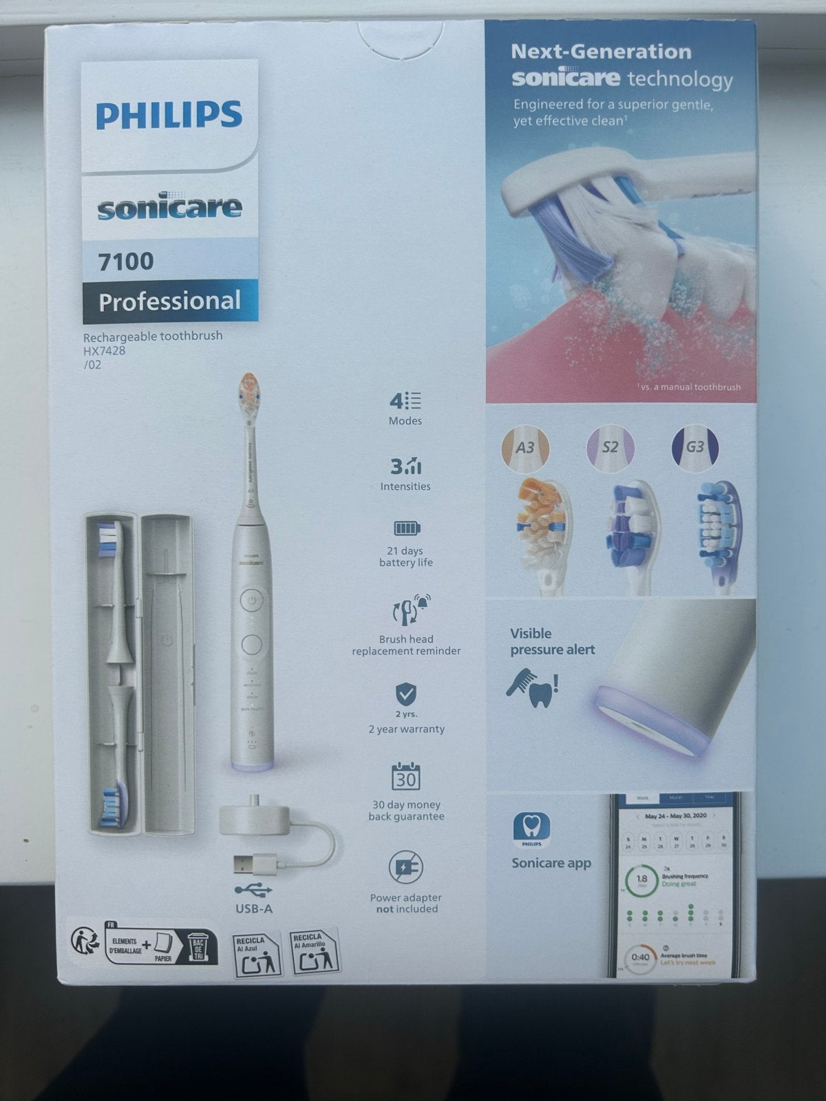 Philips Sonicare 7100 Professional Elektrische Tandenborstel, Ophalen of Verzenden, Nieuw, Tandenborstel