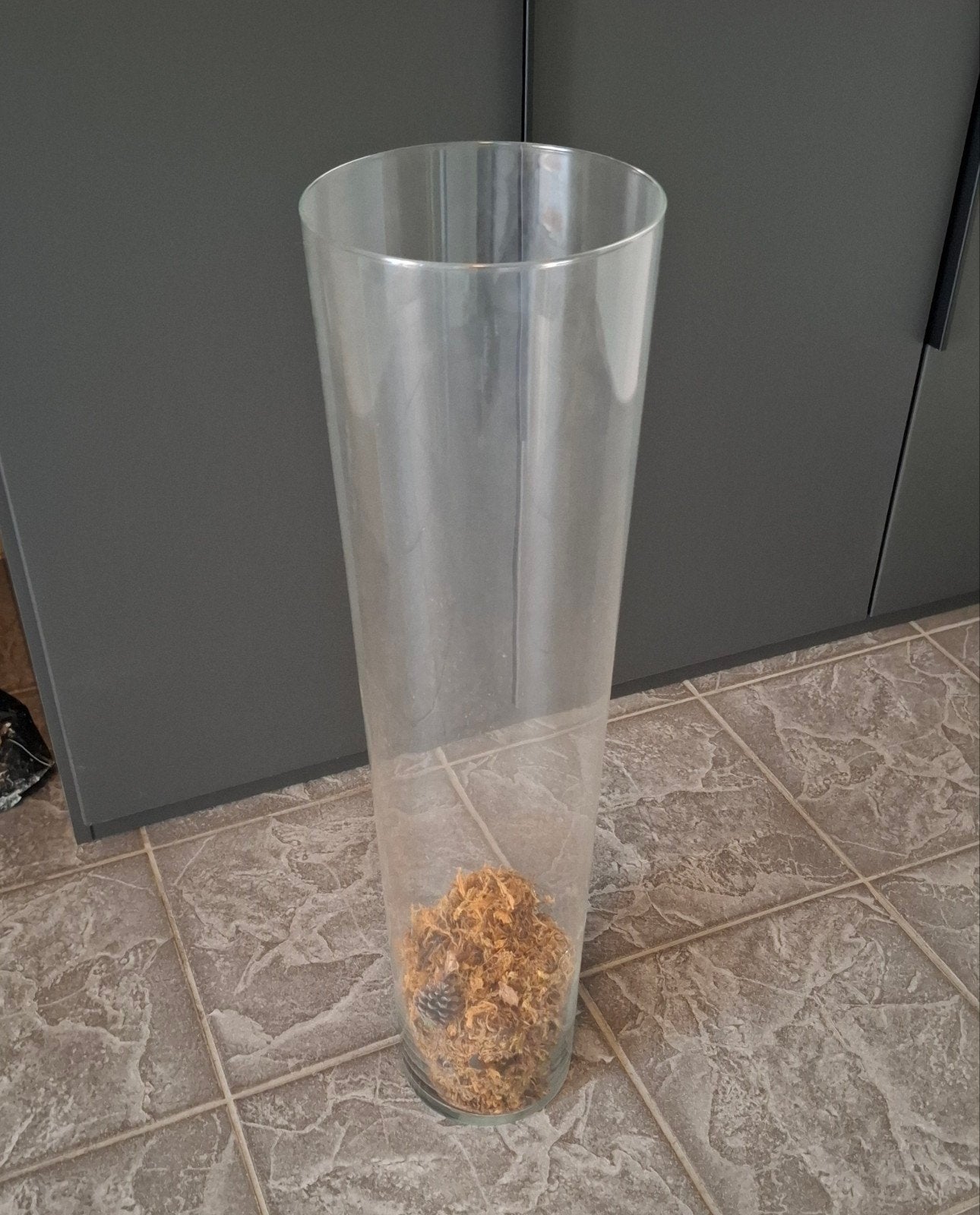glazen vaas, Ophalen, Zo goed als nieuw, Glas, 70 cm