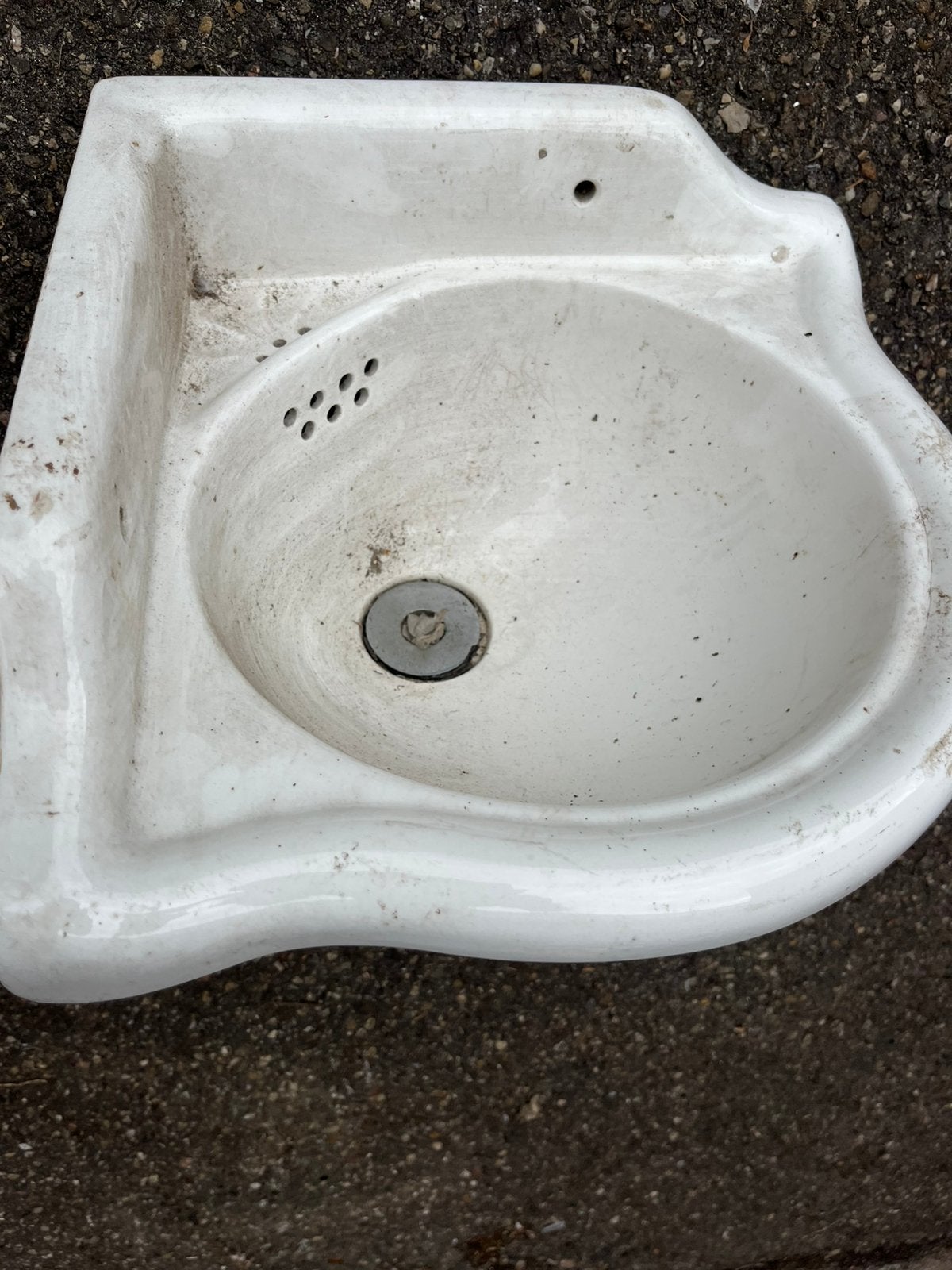 Oude hoek wasbak, Ophalen, Zo goed als nieuw, Wastafel
