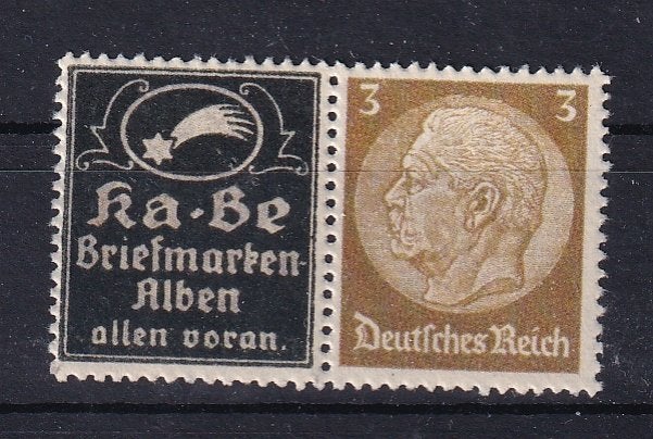B38A) 1937 Hindenburg Private zusammendruche MNH geen gar, Verzenden, Duitse Keizerrijk, Postfris