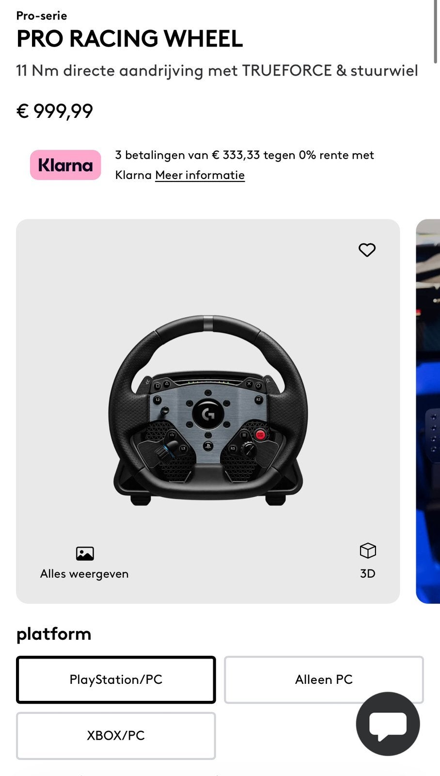 Pro Racing Wheel Logitech [Nieuw], Ophalen, Nieuw, PlayStation 4