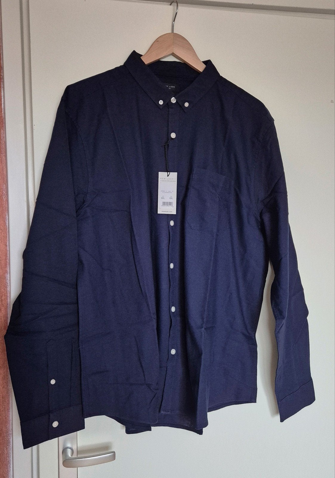 Nieuw New Look Donkerblauw Overhemd XXL met Labels, Blauw, Nieuw, Ophalen of Verzenden, Overige halswijdtes