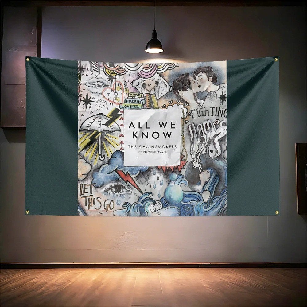 Grote vlaggen The Chainsmokers (150x90cm), Ophalen of Verzenden, Nieuw