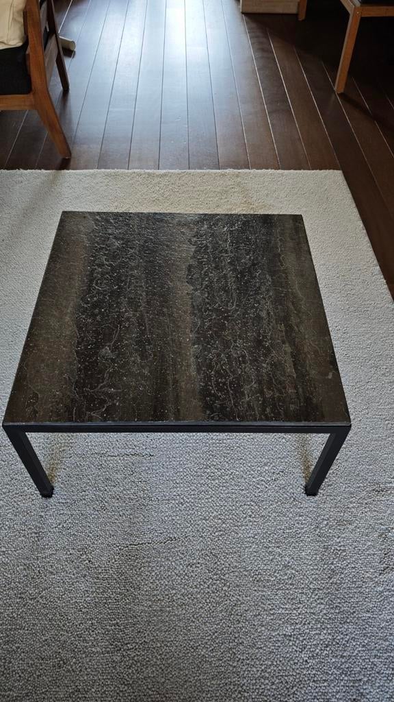 Prachtige leistenen salontafel 70x70 cm, Ophalen, 100 tot 150 cm, Vierkant, 50 tot 100 cm