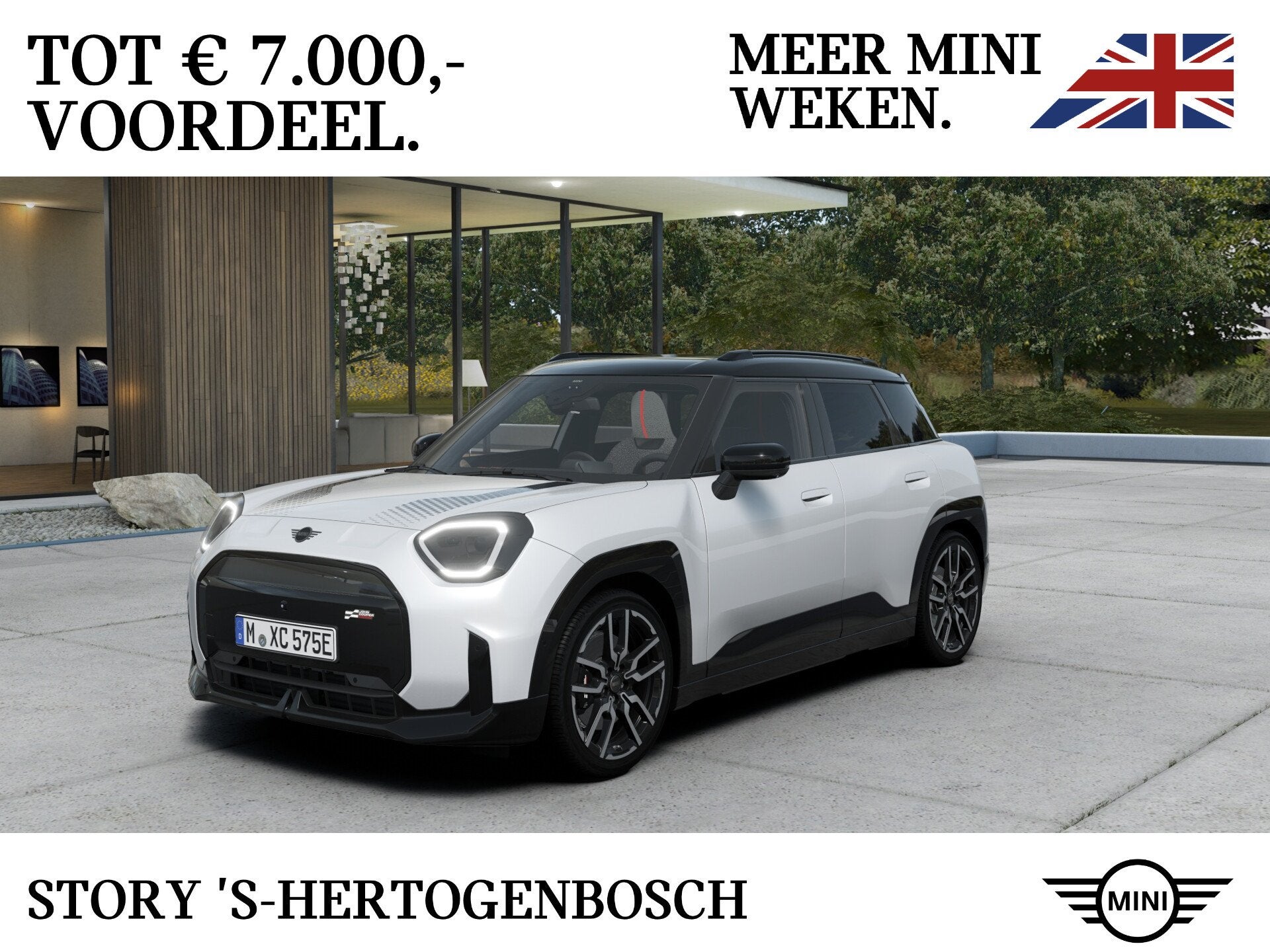 MINI Aceman SE / John Cooper Works / Pakket L / John Cooper, Auto's, Dealer onderhouden, Zwart, Leder en Stof, Wit