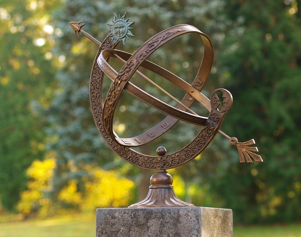 zonnewijzer / BRONZEN ZONNEWIJZER / BRONS/nieuw, Nieuw, Info@huisentuindecoratiemarie.nl, Huis en tuin decoratie marie, Peize