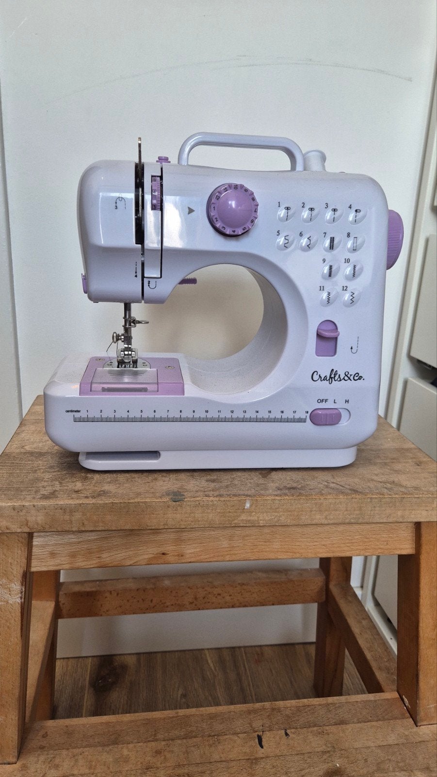 Crafts & Co Kindernaaimachine - Wit/Paars, Ophalen, Zo goed als nieuw, Naaimachine, Overige merken