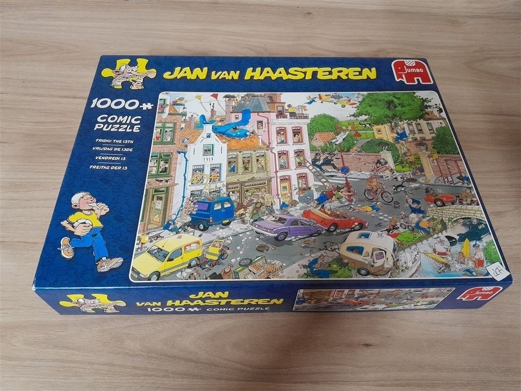 Jan van Haasteren - vrijdag de 13e - 1000 stuk - s3051, Verzenden, 500 t/m 1500 stukjes, Zo goed als nieuw
