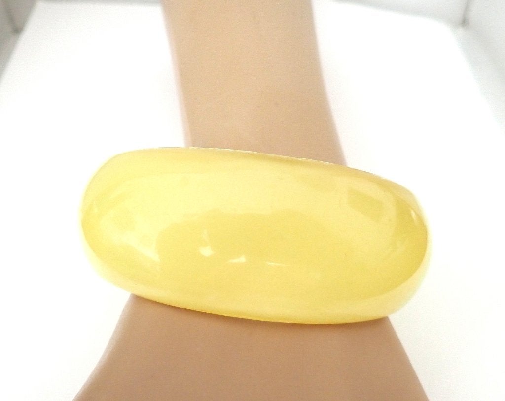 Citroengele armband, Verzenden, Zo goed als nieuw, Geel, Overige materialen
