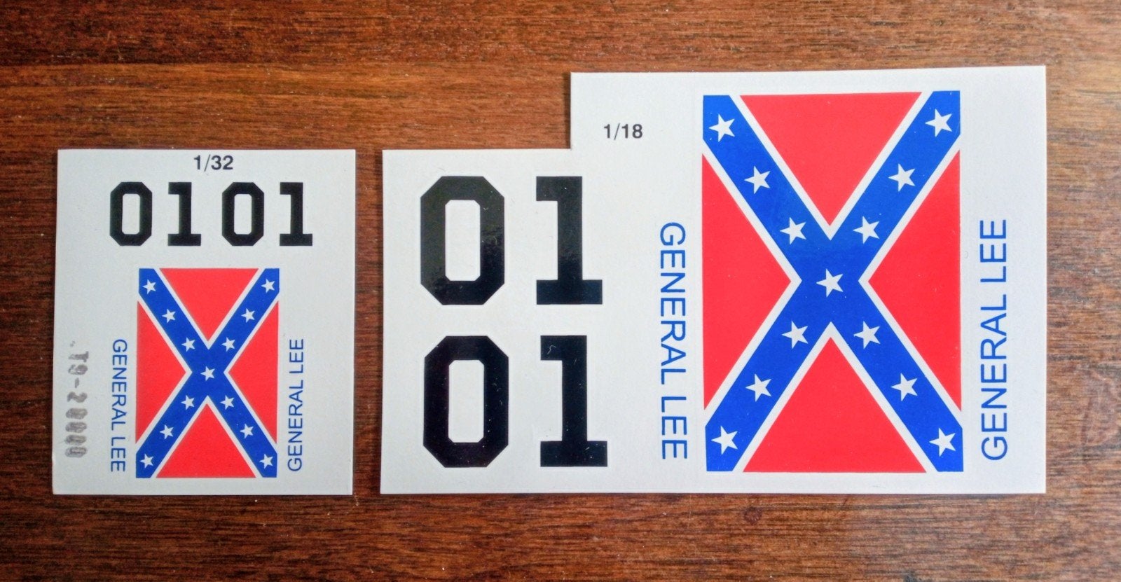 Waterslide decals General Lee/Dukes of Hazzard, Ophalen of Verzenden, Nieuw, Groter dan 1:32