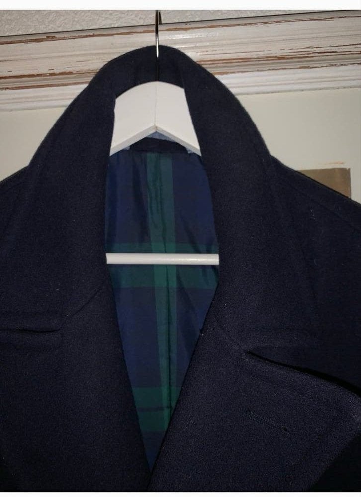 GANT Peacoat - Donkerblauw met geruite voering maat XXL, Kleding | Heren, Ophalen of Verzenden, Zo goed als nieuw, Overige maten