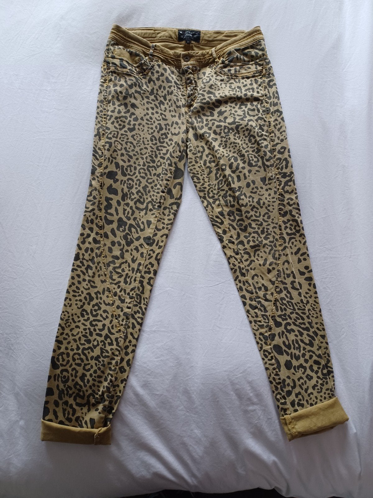 Espresso Broek Maat 38 met Trendy Dierenprint, Kleding | Dames, Broeken en Pantalons, Maat 38/40 (M), Espresso, Meerkleurig, Ophalen of Verzenden