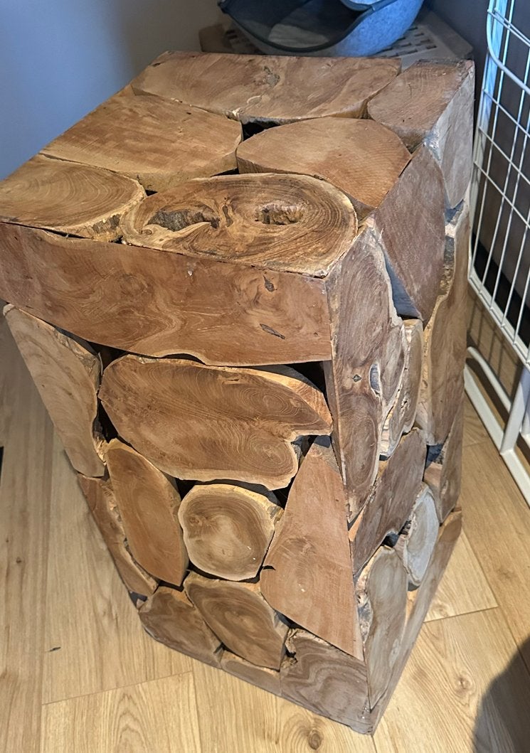 Massief houten pilaar van boomstammetjes, Huis en Inrichting, Woonaccessoires | Zuilen en Pilaren, Ophalen, Gebruikt