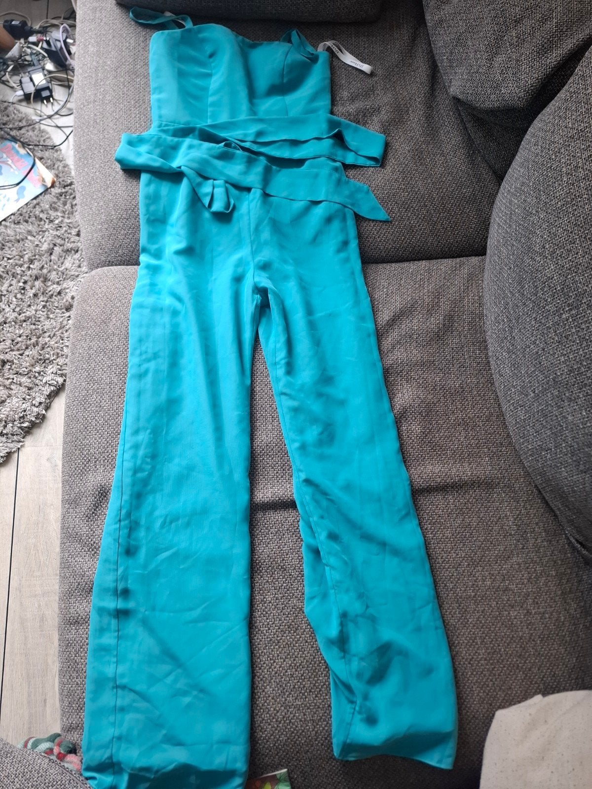 JJ's House turquoise jumpsuit, maat S/36, Kleding | Dames, JJ's House, Nieuw, Ophalen of Verzenden, Maat 36 (S)