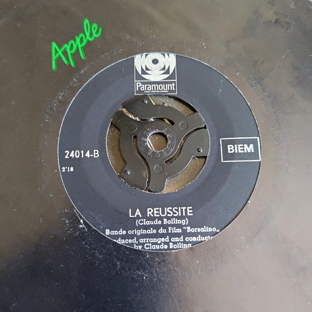 Claude Bolling - Theme Borsalino / La Reussite (Single), Gebruikt, Filmmuziek en Soundtracks, 7 inch, Single