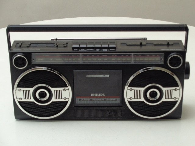 Stereo Radio Cassette Boombox Philips Type D 8052 uit 1985, Ophalen of Verzenden, Zo goed als nieuw