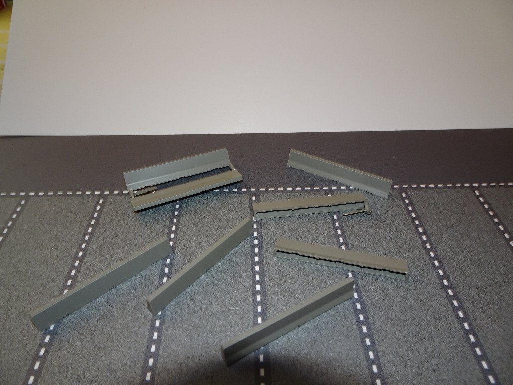 949 herpa delta bloc weg afscheiding 1:87 truck trein grijs, Ophalen of Verzenden, Nieuw, Bus of Vrachtwagen, Herpa