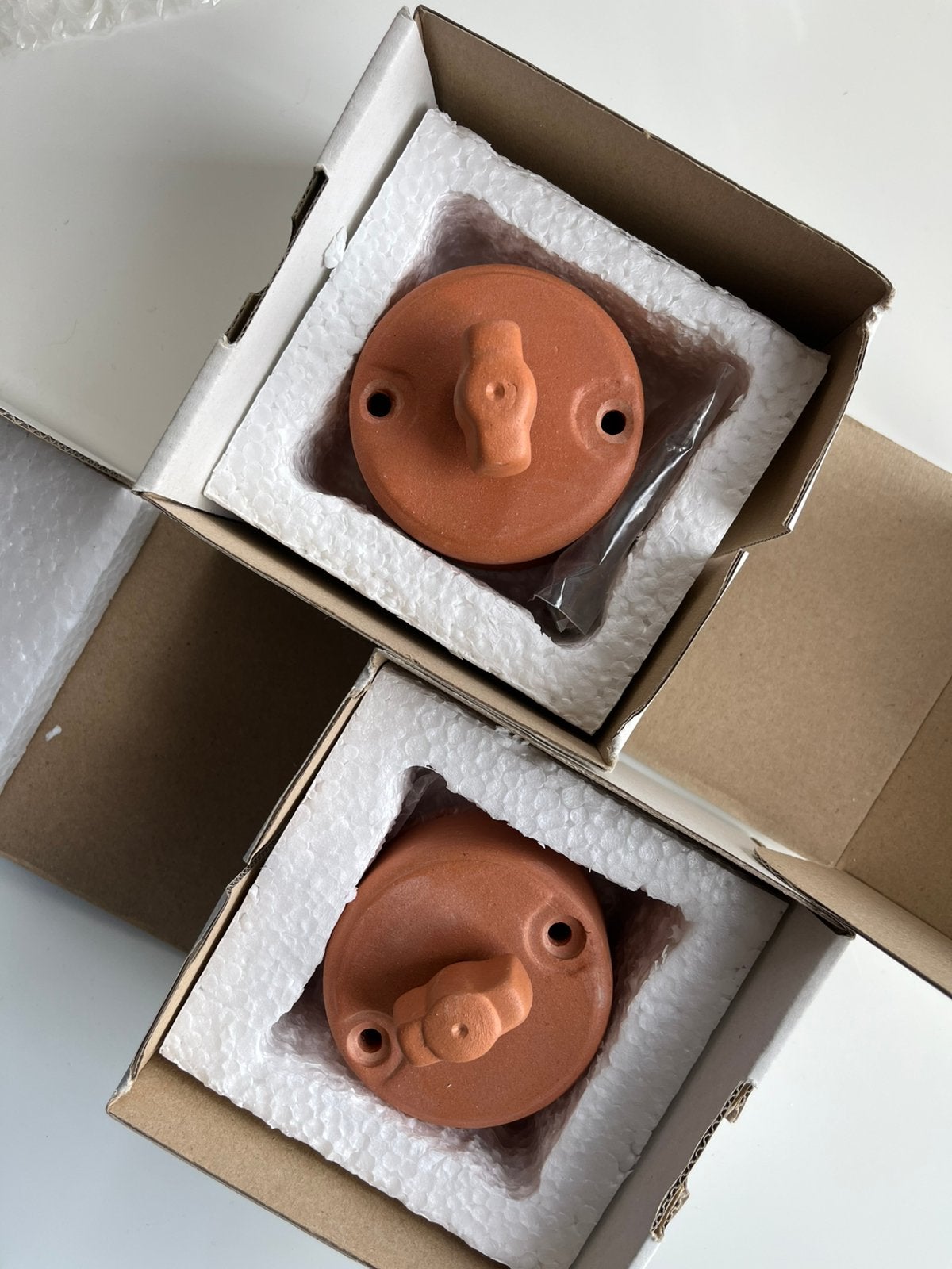 2x Aldo Bernardi terracotta lichtschakelaar – nieuw – Italië, Ophalen of Verzenden, Zo goed als nieuw, Minder dan 50 watt