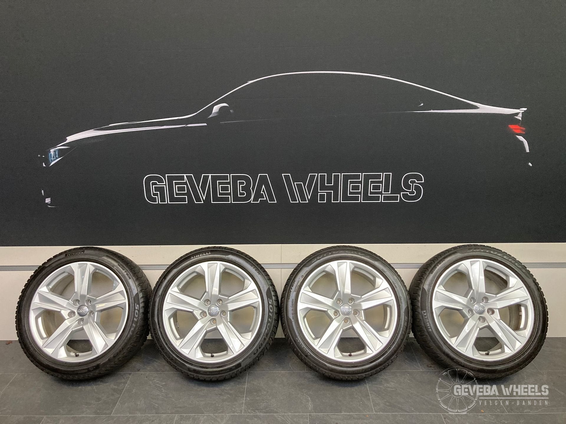 19 inch originele Audi A7 S7 4K velgen + winterbanden 5x112, Auto-onderdelen, Banden en Velgen, 19 inch, -, -, Banden en Velgen