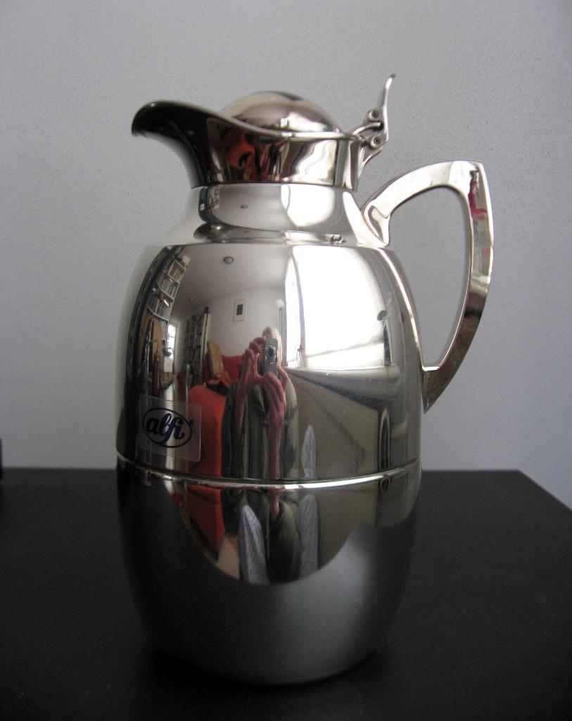 Luxe Alfi Jewel thermoskan, 1 liter, verzilverd messing, Overige typen, Zilver, Ophalen of Verzenden, Zo goed als nieuw