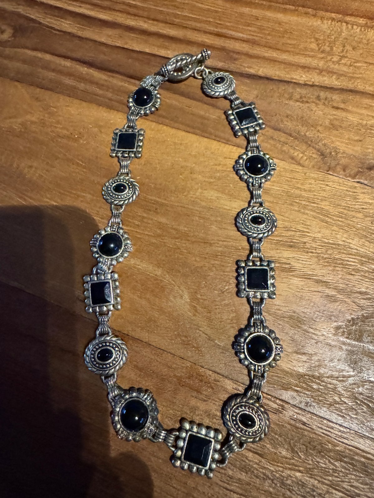 Ketting, Ophalen of Verzenden, Zo goed als nieuw, Zwart, Overige materialen