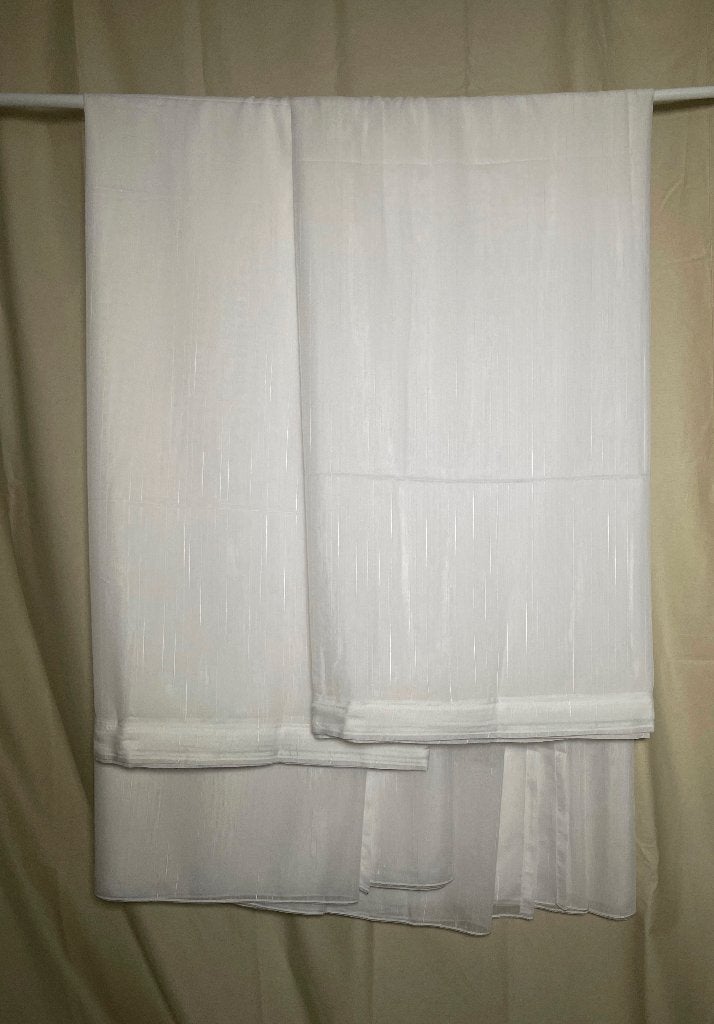 1mooi wave plooi Vitrage (16.7meter x 240cm), Vitrage, N, N, Wit