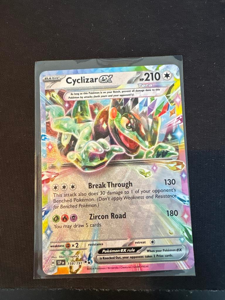 Cyclizar ex Pokémon kaart 159/197 Tera, Ophalen of Verzenden, Zo goed als nieuw, Losse kaart