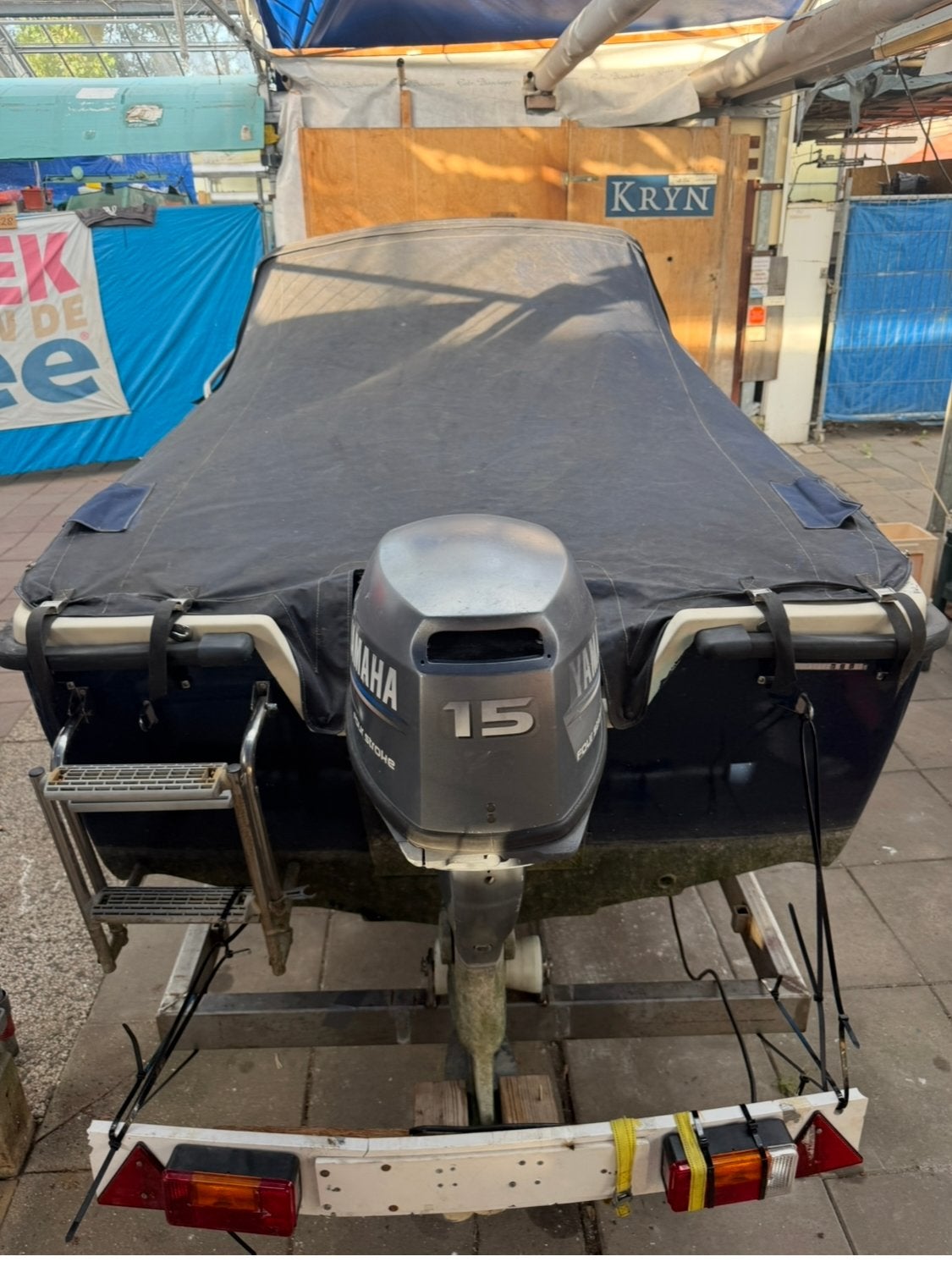 Yamaha 15pk Fourstroke Langstaart Buitenboordmotor 2005, Watersport en Boten, Ophalen, 10 tot 30 pk, Gebruikt, Viertaktmotor