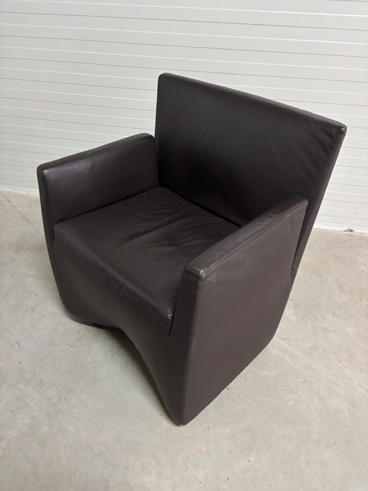 Baleri Italia caprichair fauteuil, Huis en Inrichting, Ophalen, Gebruikt, Bruin, Leer