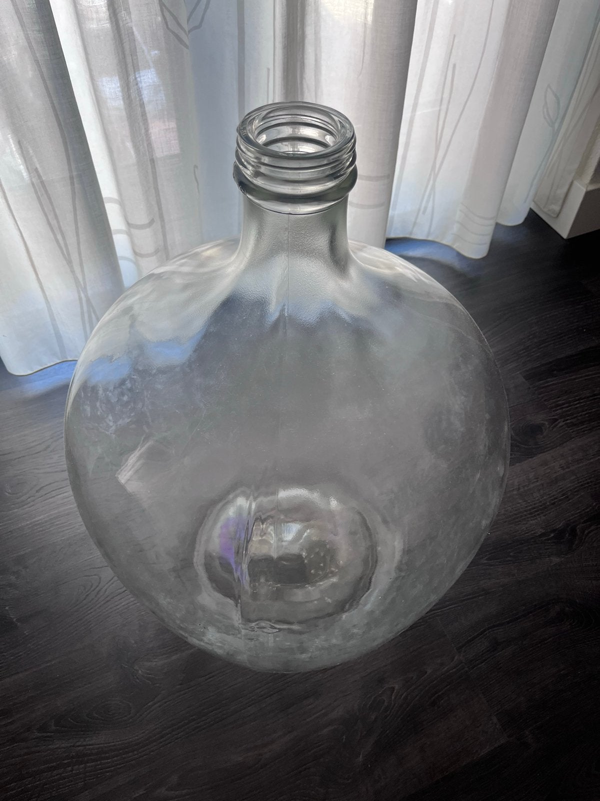 Grote glazen fles / mandfles / gistfles, Ophalen of Verzenden