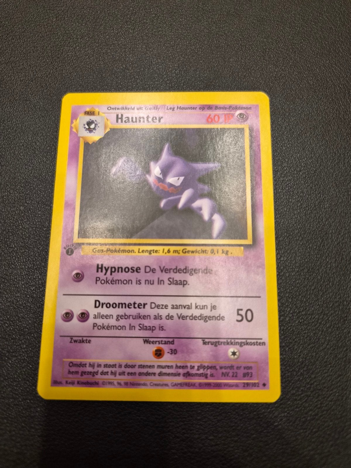 Haunter 29/102 Dutch 1st Edition- Mint Conditie, Ophalen of Verzenden, Nieuw, Losse kaart