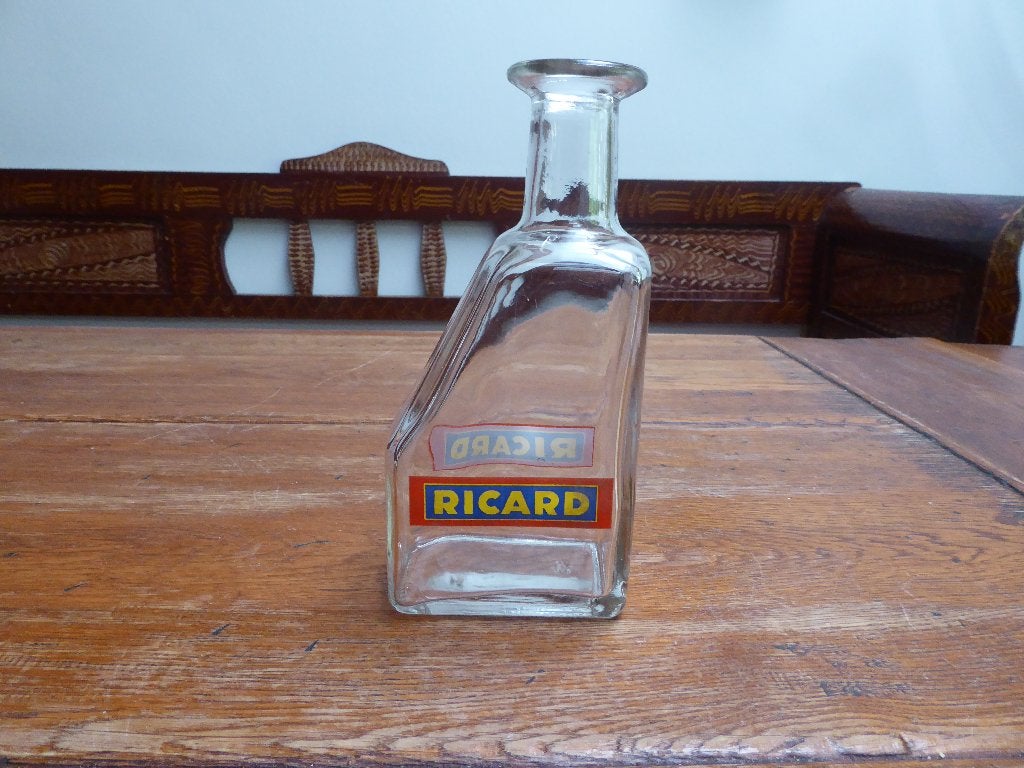 Vintage glazen waterfles, Ricard, Ophalen of Verzenden, Zo goed als nieuw, Gebruiksvoorwerp