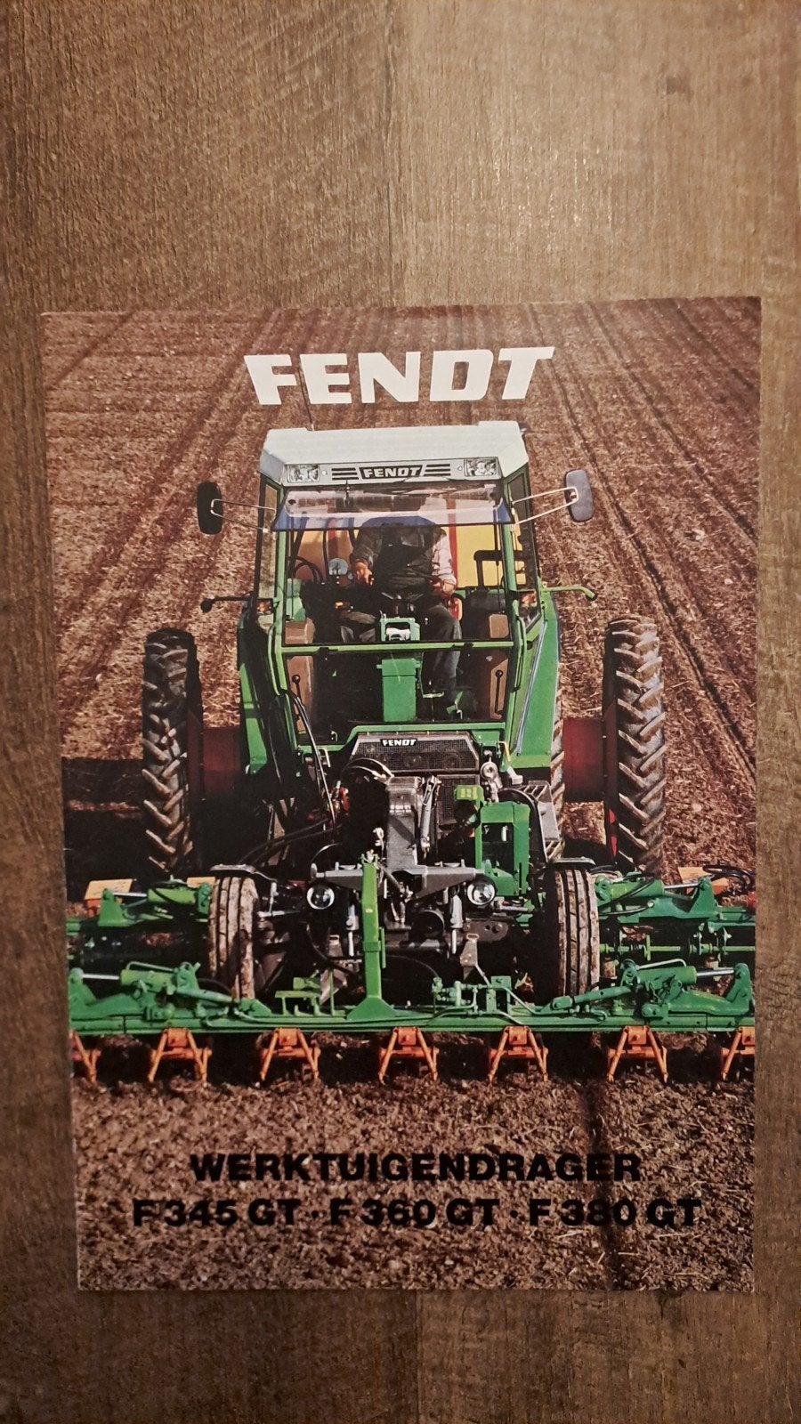 folder Fendt tractor, werktuigendrager F 345 - 360 - 380 GT, Ophalen of Verzenden, Zo goed als nieuw, Folder