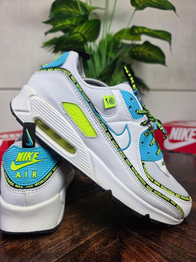 Nike Air Max 90 SE Worldwide maat 45, Wit, Nike, Ophalen of Verzenden, Nike