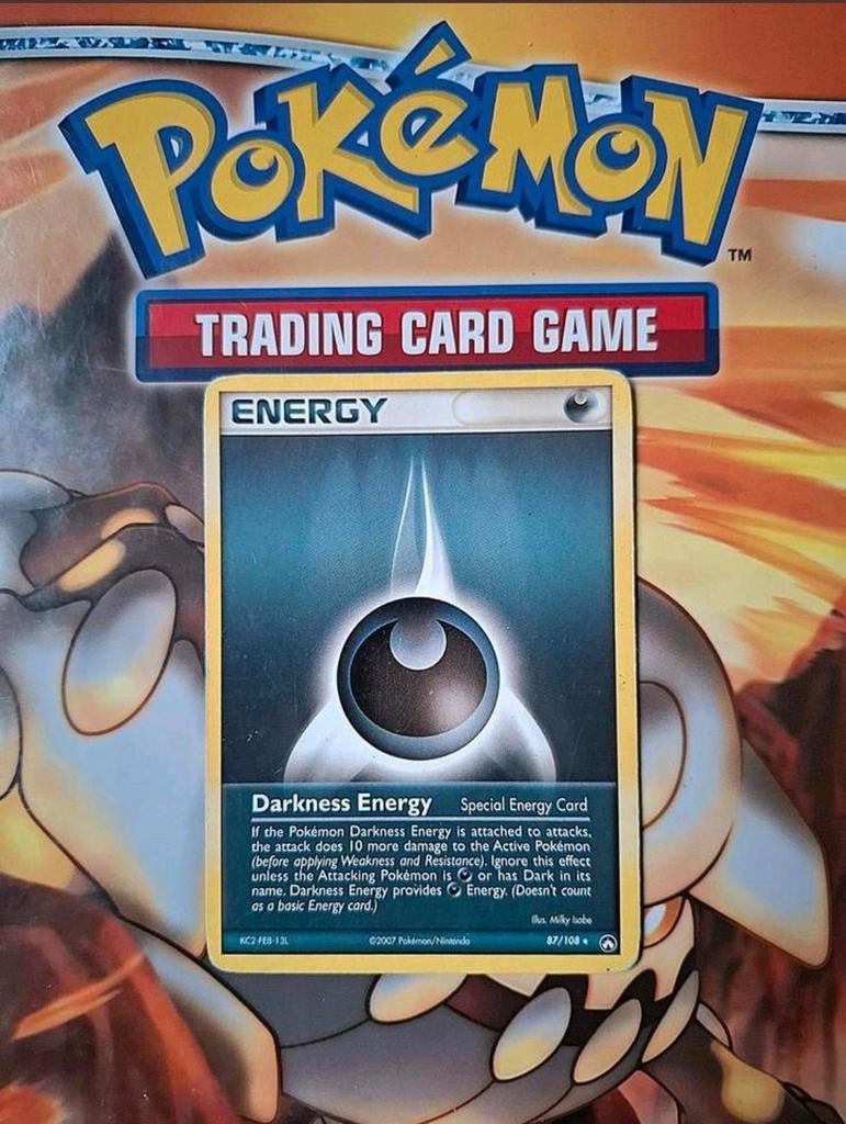 Darkness energy 87/108 Rare Ex Power Keepers pokemon kaart, Ophalen of Verzenden, Gebruikt, Losse kaart