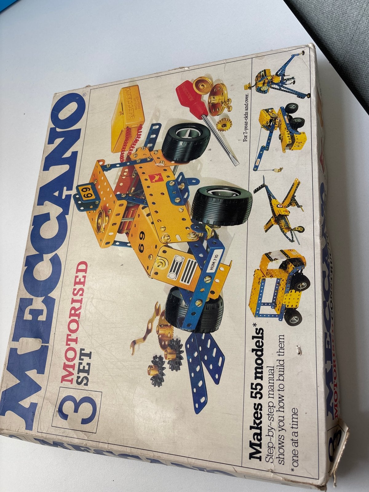 Vintage Meccano 3 Motorised Set - Bouw 55 Modellen, Voertuigen, Gebruikt, Meerkleurig, Educatief