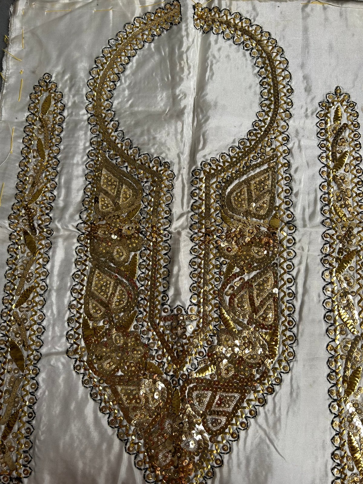 Gouden pailletten kraagstuk voor jurk, Ophalen of Verzenden, Katoen, 30 tot 200 cm, 120 cm of meer