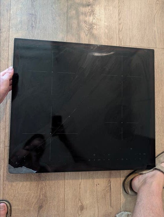 Ikea Matmässig Inductie Kookplaat - Functioneel met barst, Witgoed en Apparatuur, Ophalen, Gebruikt, 4 kookzones, Inbouw
