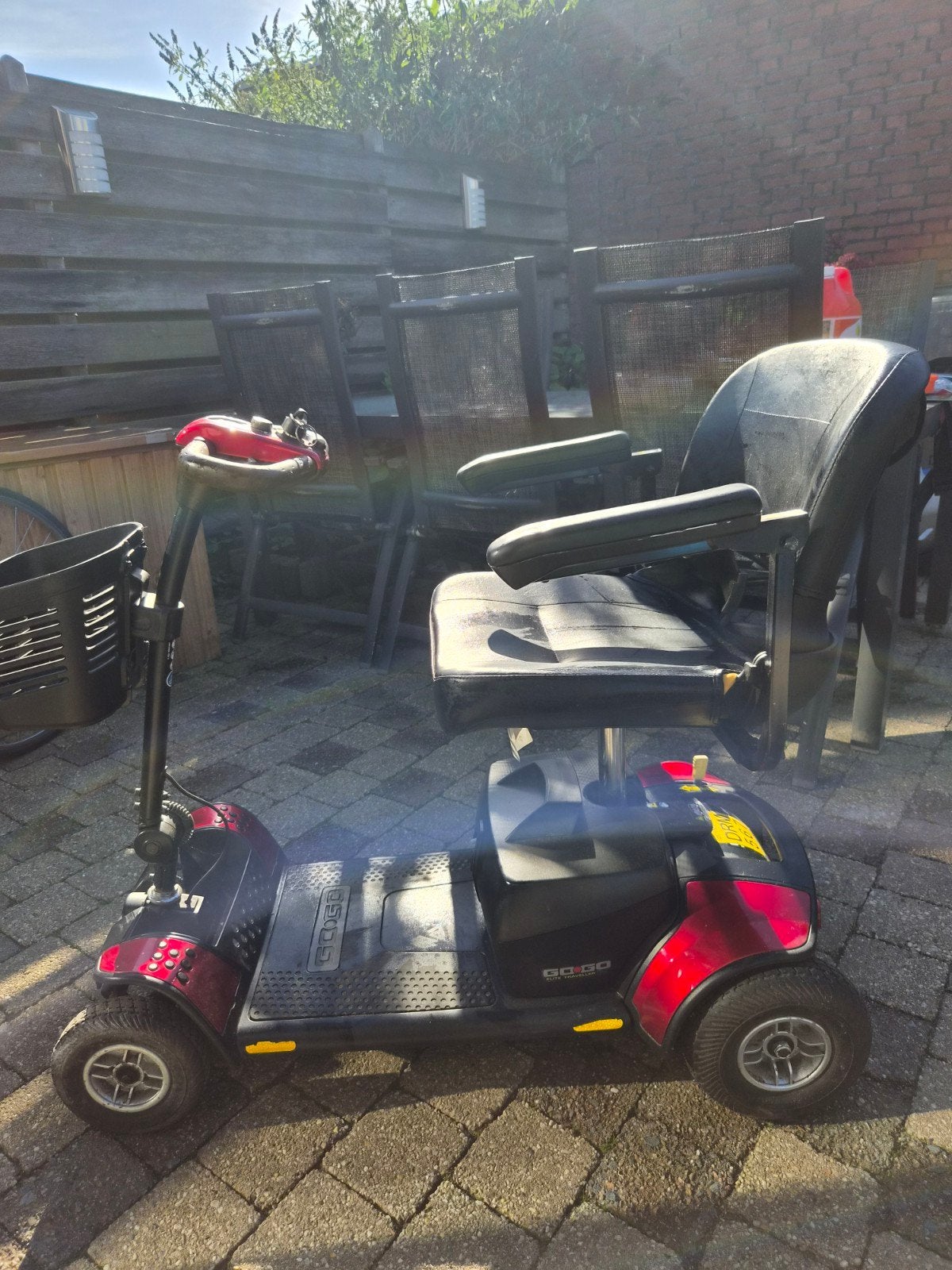 gogo Elite Traveler plus 4wiel opvouwbare scootmobiel rood., Diversen, Ophalen, Zo goed als nieuw, 16 t/m 25 km, Overige merken